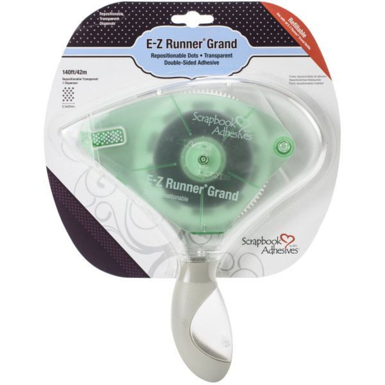 E-Z Runner Grand Repositionable Dots Adhesive Tape Runner - Transparent CLEARANCE